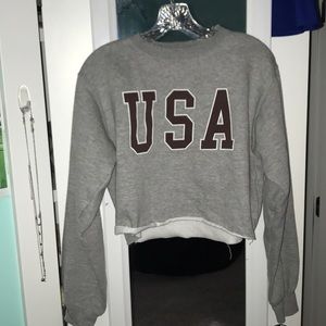 Brandy Melville John Galt Crop Crewneck